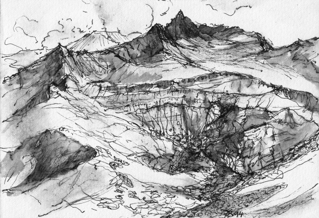 D94 Berglandschaft, Tauern, 10x15,1994