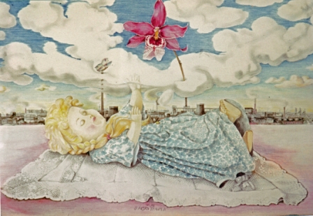 W78Anjas Traum,Farbstift,65x50,1978
