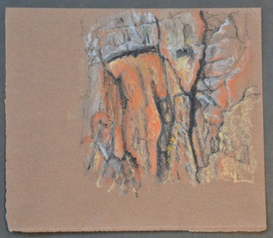 WKreta, Felsstudie - Pastell, 20 x 23 cm, 1994